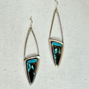 Sterling Silver and Turquoise Dangle Earrings